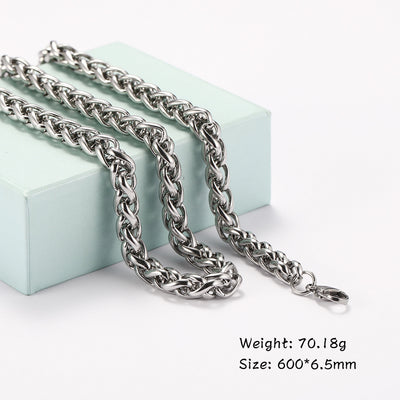 New Titanium Steel Cuban Hip Hop Necklace for Men and Women