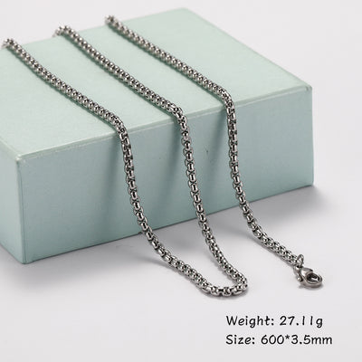 New Titanium Steel Cuban Hip Hop Necklace for Men and Women