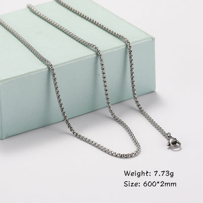 New Titanium Steel Cuban Hip Hop Necklace for Men and Women