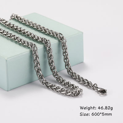 New Titanium Steel Cuban Hip Hop Necklace for Men and Women