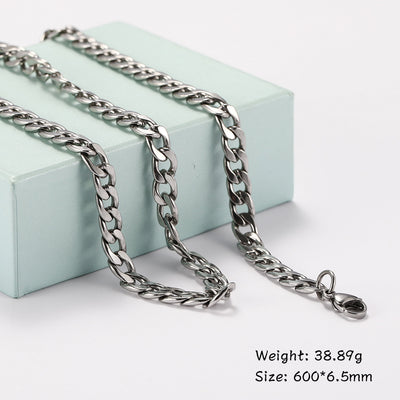 New Titanium Steel Cuban Hip Hop Necklace for Men and Women