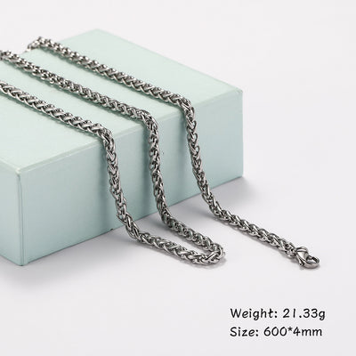 New Titanium Steel Cuban Hip Hop Necklace for Men and Women