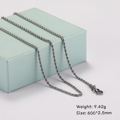 New Titanium Steel Cuban Hip Hop Necklace for Men and Women