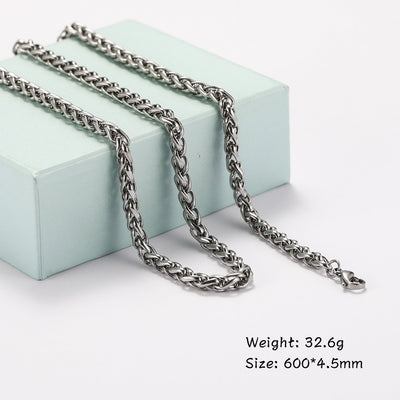 New Titanium Steel Cuban Hip Hop Necklace for Men and Women
