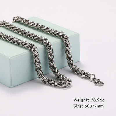 New Titanium Steel Cuban Hip Hop Necklace for Men and Women