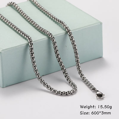 New Titanium Steel Cuban Hip Hop Necklace for Men and Women