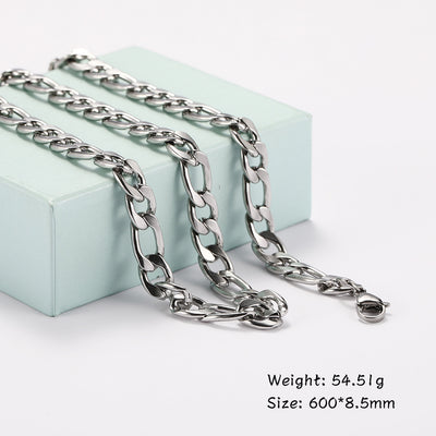 New Titanium Steel Cuban Hip Hop Necklace for Men and Women