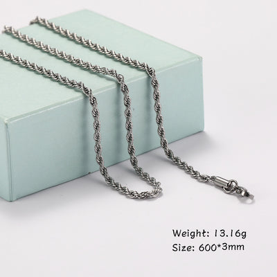 New Titanium Steel Cuban Hip Hop Necklace for Men and Women